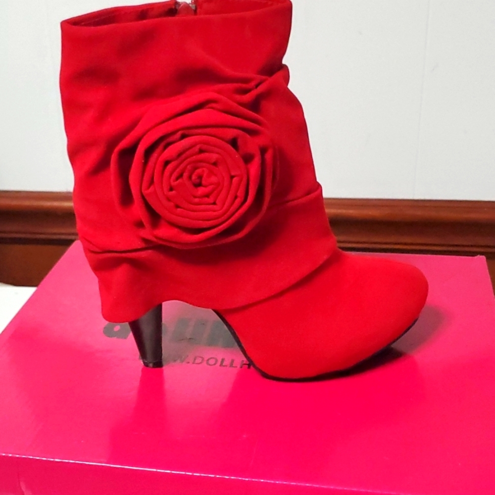 Red dollhouse bootie